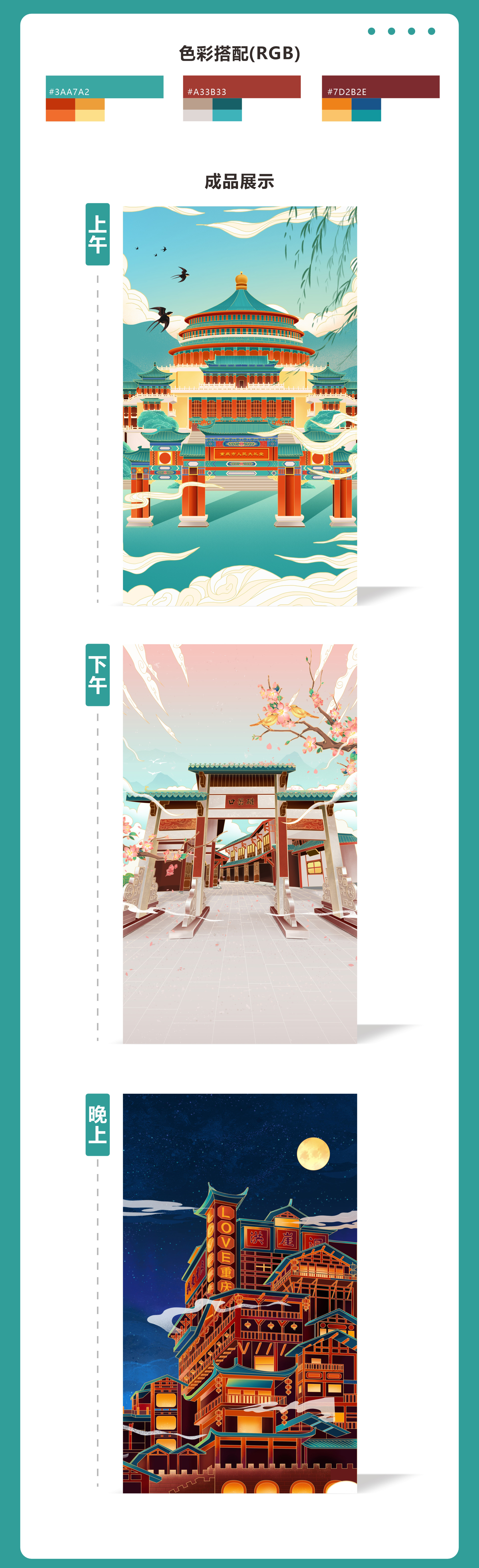 重庆的一天｜城市主题机票设计