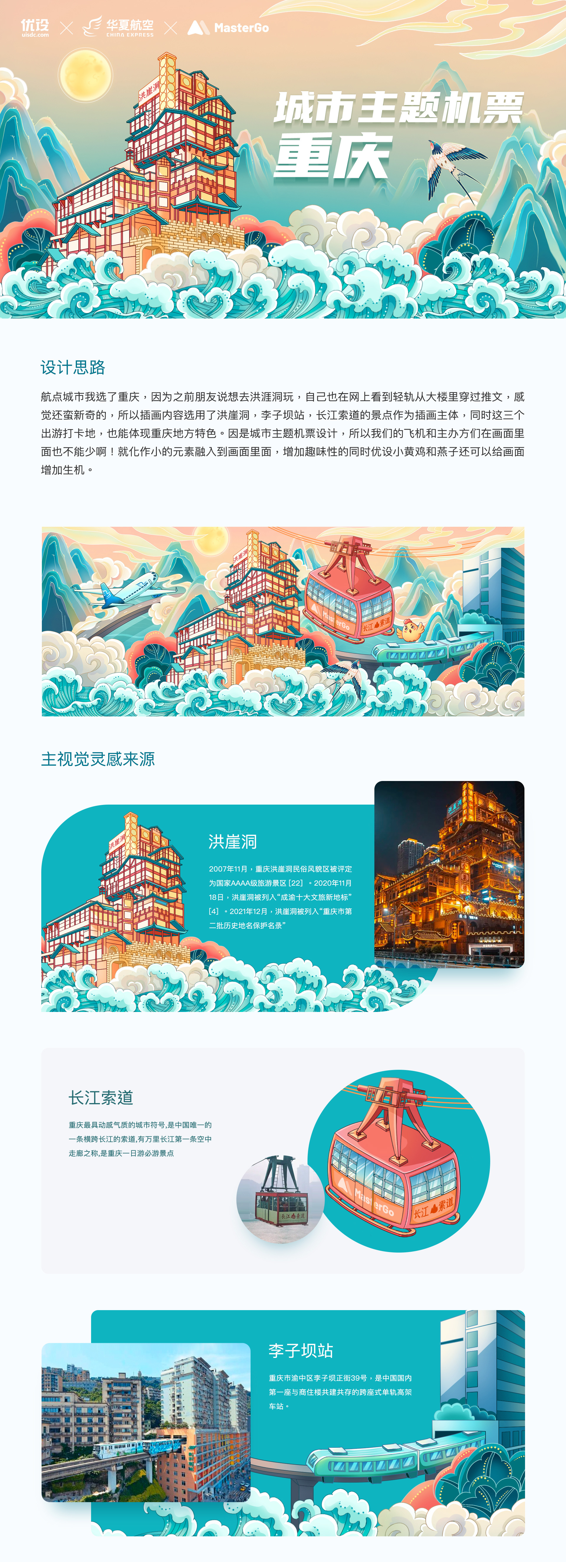 重庆｜城市主题机票设计