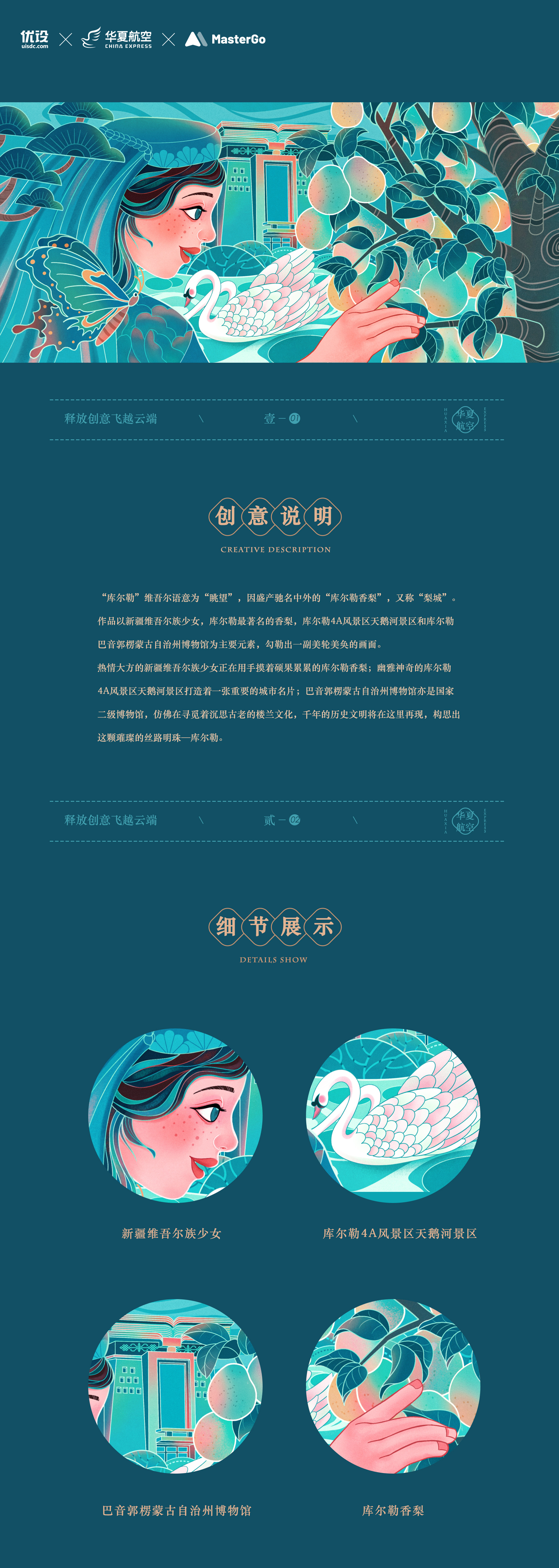 库尔勒｜城市主题机票设计