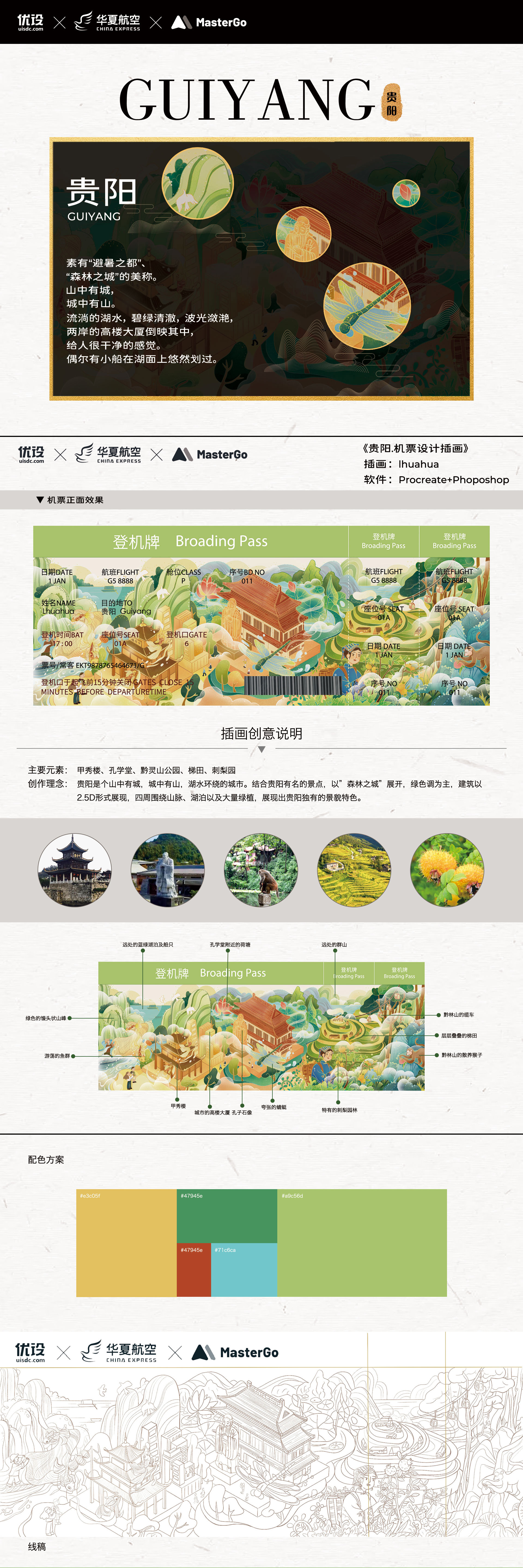 贵阳｜城市主题机票设计