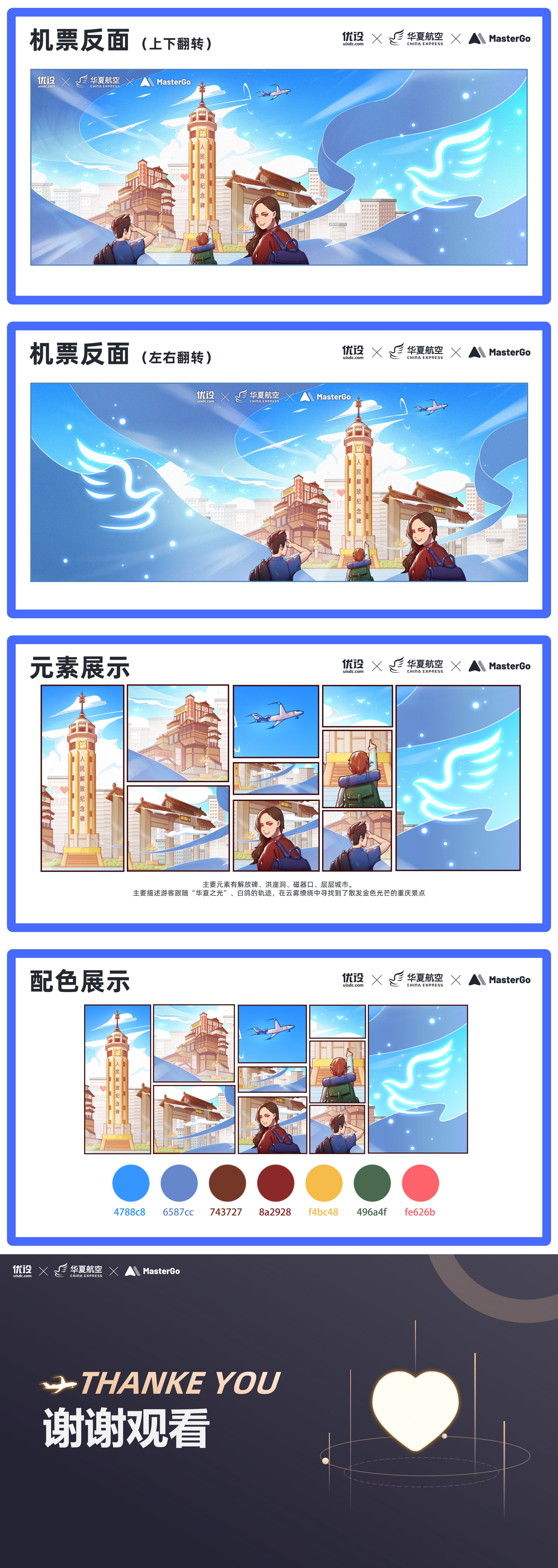 重庆游｜城市主题机票设计