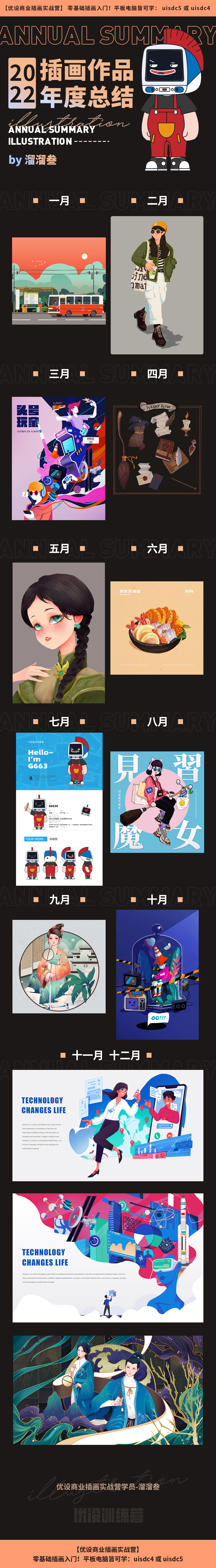 溜溜叁-2022年插画作品集-视觉设计